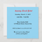 Woodland Baby Shower Invitation Einladung (Rückseite)