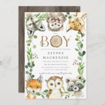 Woodland Baby Shower Invitation