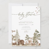 Woodland Baby Shower Invitation Woodland Animals Einladung (Vorderseite)