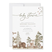 Woodland Baby Shower Invitation Woodland Animals