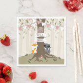 Woodland Baby Shower - Mädchen Serviette (Beispiel)