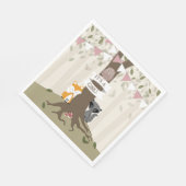 Woodland Baby Shower - Mädchen Serviette (Ecke)