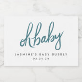 Woodland Baby Shower Mini Sparkling Weinetikett Schaumweinetikett (Einzelnes Label)