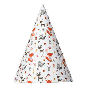 Woodland Baby Shower Niedlich Kawaii Fall Tiere Partyhütchen