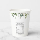 Woodland Baby Shower Paper cups Pappbecher (Rückseite)