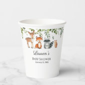 Woodland Baby Shower Paper cups Pappbecher (Vorderseite)