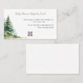 Woodland Baby Shower • Registry Card Visitenkarte (Vorne/Hinten)