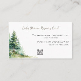 Woodland Baby Shower • Registry Card Visitenkarte