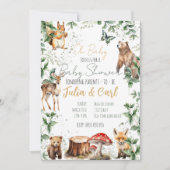 Woodland Baby Shower serries 01 Einladung (Vorderseite)