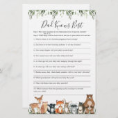 Woodland Baby Shower Vater kennt das beste Spiel (Vorne/Hinten)