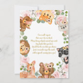 Woodland Baby Showgirl Einladung (Rückseite)