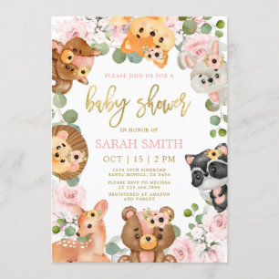 Woodland Baby Showgirl Einladung