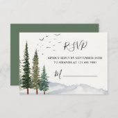 Woodland Baby Showkarte RSVP (Vorne/Hinten)