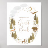 Woodland Baby Showroom Gästebuchsignatur Poster (Vorne)