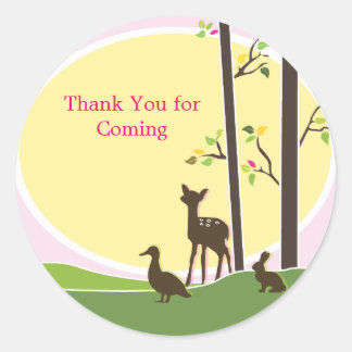 Woodland Baby Showsticker Runder Aufkleber