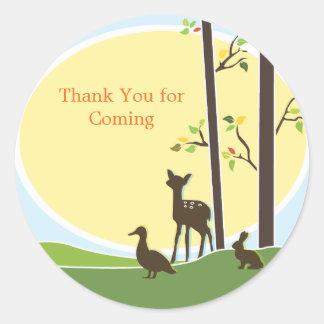 Woodland Baby Showsticker Runder Aufkleber