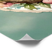 Woodland Baby Spring Robins. Frühling. Ostern. Poster (Ecke)