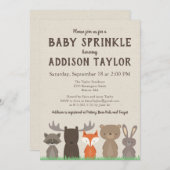 Woodland Baby Sprinkle Einladungen (Vorne/Hinten)