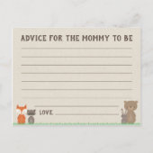 Woodland Babyduschberatung für die Mama Cards Postkarte (Vorderseite)