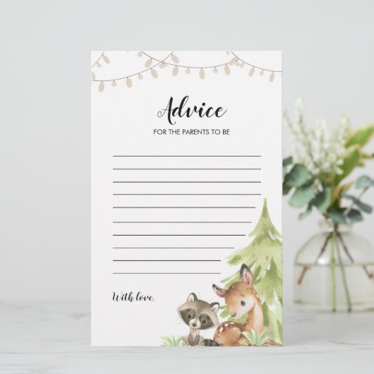 Woodland Babyduschberatung für Eltern (Stehend Vorderseite)