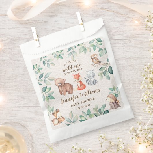Woodland Babydusche Dank Bonbons Gefallen Tasche Geschenktütchen (Ausgeschnitten)