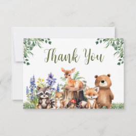 Woodland Babydusche | Dankeschön Karte