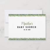 Woodland Babydusche | Dankeschön Karte (Rückseite)