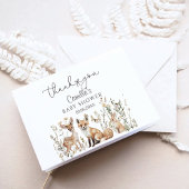 Woodland Babydusche Dankeskarte