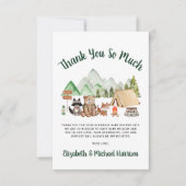 Woodland Babydusche Dankeskarte (Vorderseite)