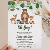 Woodland Babydusche Einladung