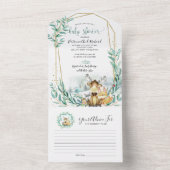 Woodland Babydusche Einladung & Advice Card (Innen Boden)