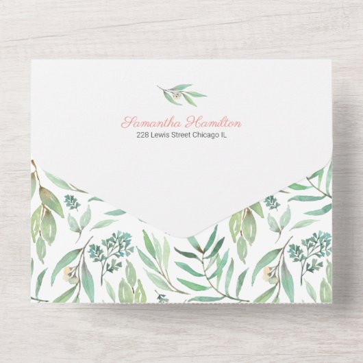 Woodland Babydusche Einladung & Advice Card (Rückseite)