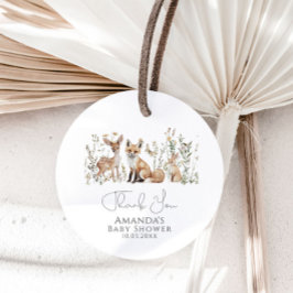 Woodland Babydusche Geschenkanhänger