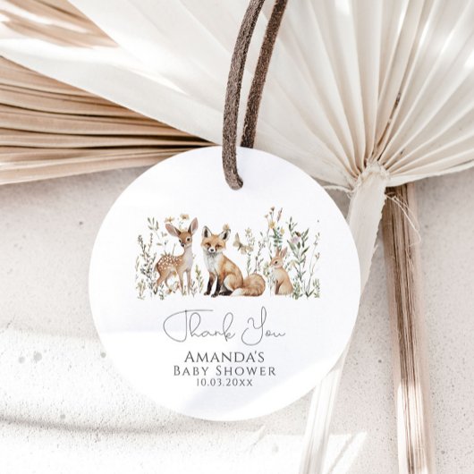 Woodland Babydusche Geschenkanhänger