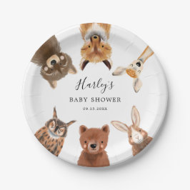 Woodland Babydusche Pappteller