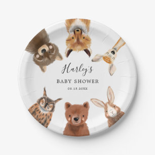 Woodland Babydusche Pappteller