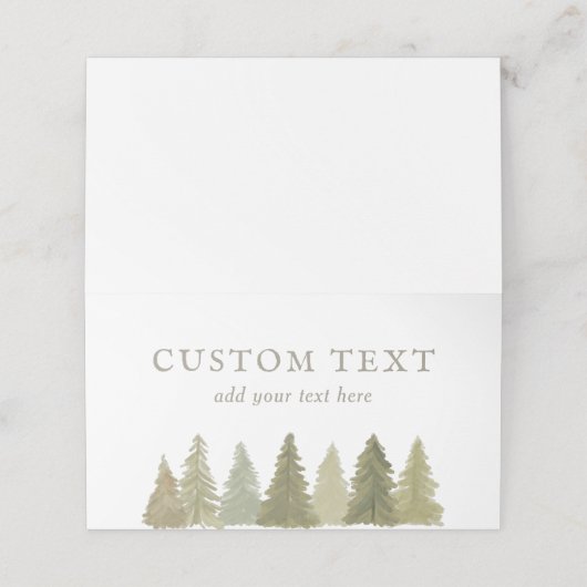 Woodland Babydusche Platzkarte (Außenseite Aufgefaltet)