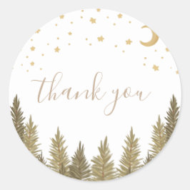 Woodland Babydusche Runder Aufkleber