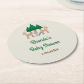 Woodland Babydusche Runder Pappuntersetzer (Angewinkelt)