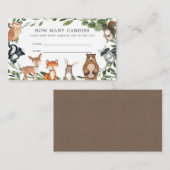 Woodland Babydusche schätzt wie viele Kanadier Begleitkarte (Vorne/Hinten)