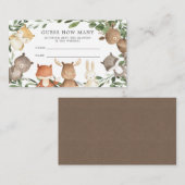 Woodland Babydusche schätzt wie viele Umschließung Begleitkarte (Vorne/Hinten)