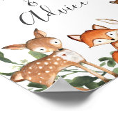 Woodland Babydusche Vorhersagen und Ratschläge Unt Poster (Ecke)