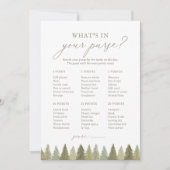 Woodland Babydusche Was in Ihrem Handspiel steckt Einladung (Vorderseite)