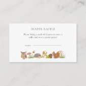 Woodland Babydusche Wasserfarben Windelwindeln Begleitkarte (Vorderseite)