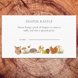 Woodland Babydusche Wasserfarben Windelwindeln Begleitkarte