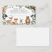 Woodland Babydusche Wie groß ist Mama's Bauchkarte Begleitkarte (Vorne/Hinten)