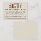 Woodland Babydusche Wie groß ist Mama's Bauchspiel Telefonnummerkarte (Vorne/Hinten)
