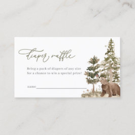 Woodland Babydusche Windelwaschkarte Visitenkarte