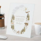 Woodland Babydusche Windelwindeln Sockelschild (In Situ)