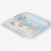 Woodland Babydusche | Winterwald Pappteller (Gewinkelt)